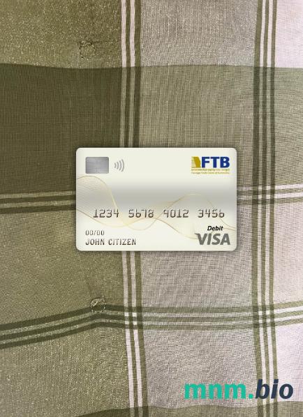 Cambodia Foreign Trade bank visa obciążyć card wygląd fotograficzny skan PSD + zdjęcie